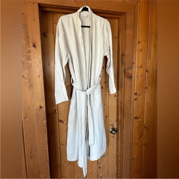 NEW Parachute Linen Bathrobe Large Bone - Picture 3 of 4
